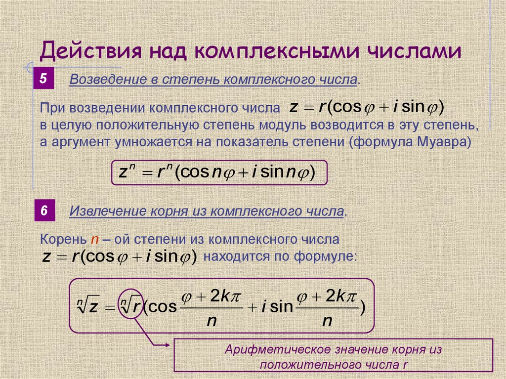 Комплексные и гиперкомплексные числа проект