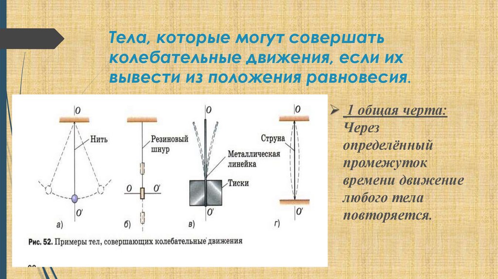 Дать определение колебательного движения. Колебательное движение.