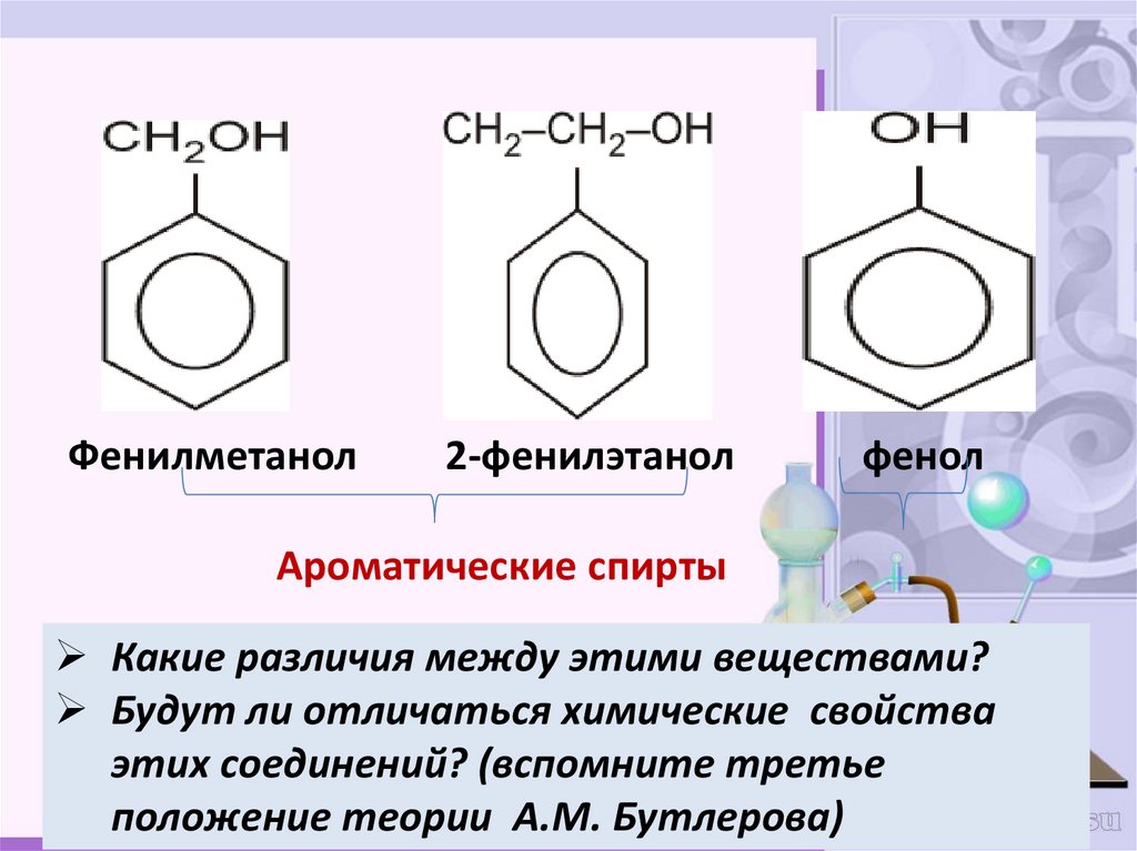 Фенол реагирует с метанолом. Фенол структура формулы.