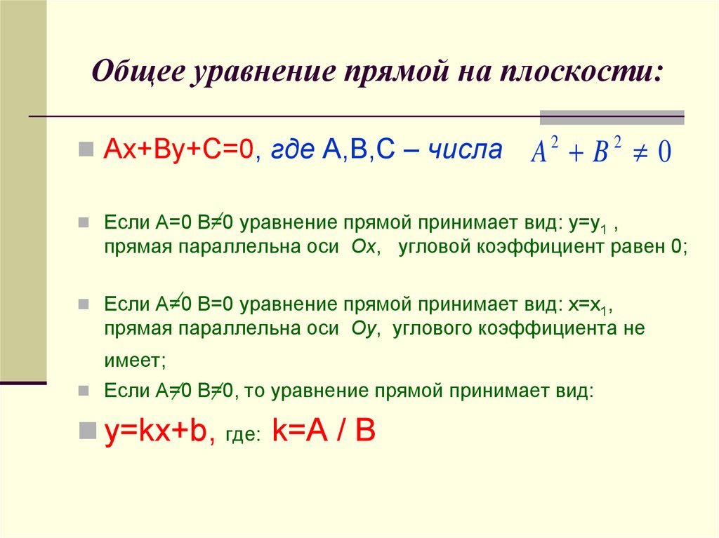 Прямая на плоскости и ее уравнения. Уравнение первой степени прямая линия на плоскости. Уравнение прямой на плоскости общее уравнение. Способы составления уравнения прямой. Прямая заданная общим уравнением формула.