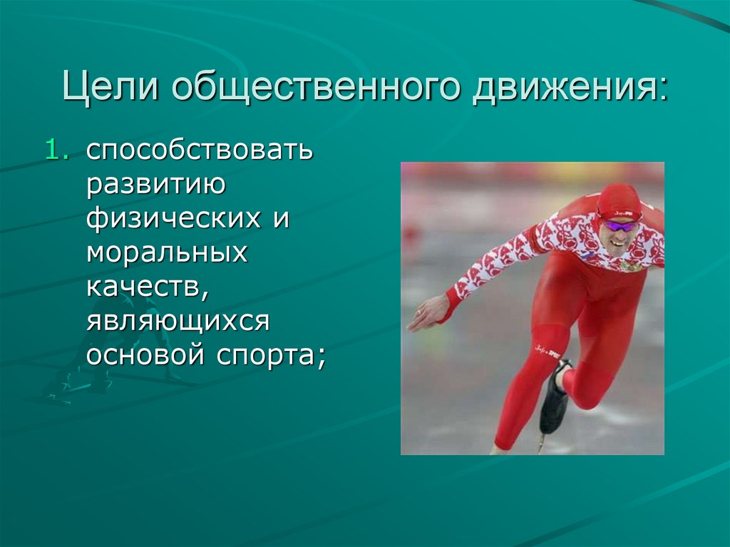 Цели общественного движения: