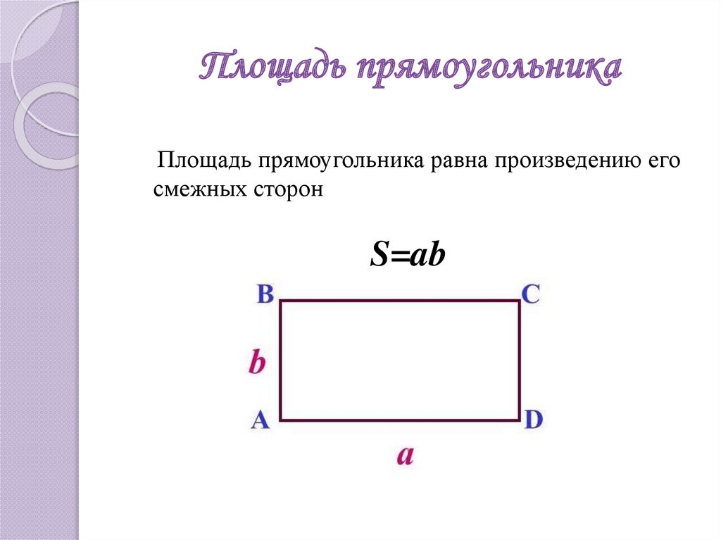 Площадь параллелограмма равна произведению его сторон на