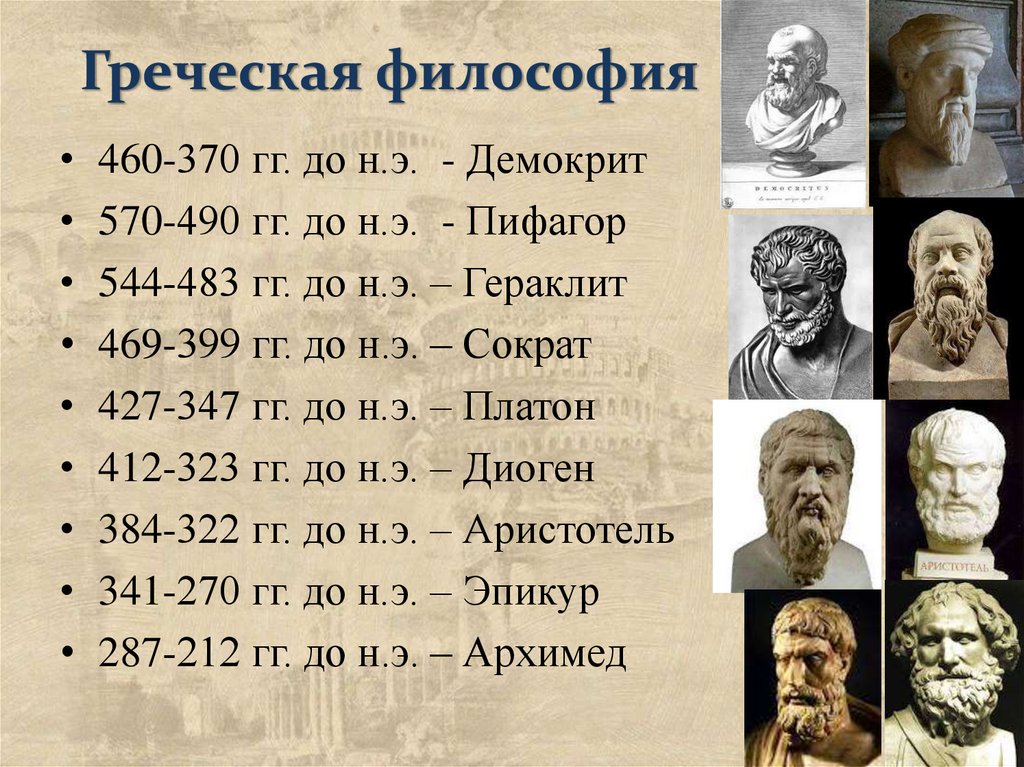 Учения платона аристотеля демокрита. Древнегреческая философия Демокрит. Первый древнегреческий философ. Первых древнегреческих философов называли. Ранние греческие философы.