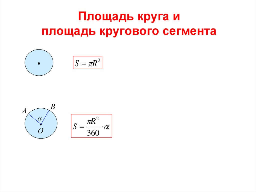 Формула площади круга и кругового сектора. Площадь кругового сегмента формула 9 класс. Площадь круга сектора сегмента.