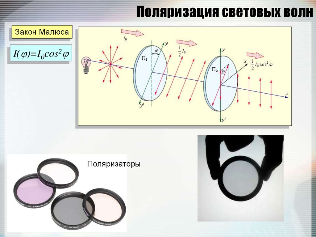 Поляризация детей. Поляризация световых волн. Поляризация в оптике. Оптическая схема закона Малюса. Поляризация оптика физика.