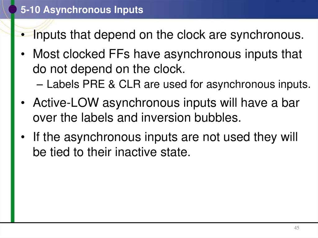 5-10 Asynchronous Inputs