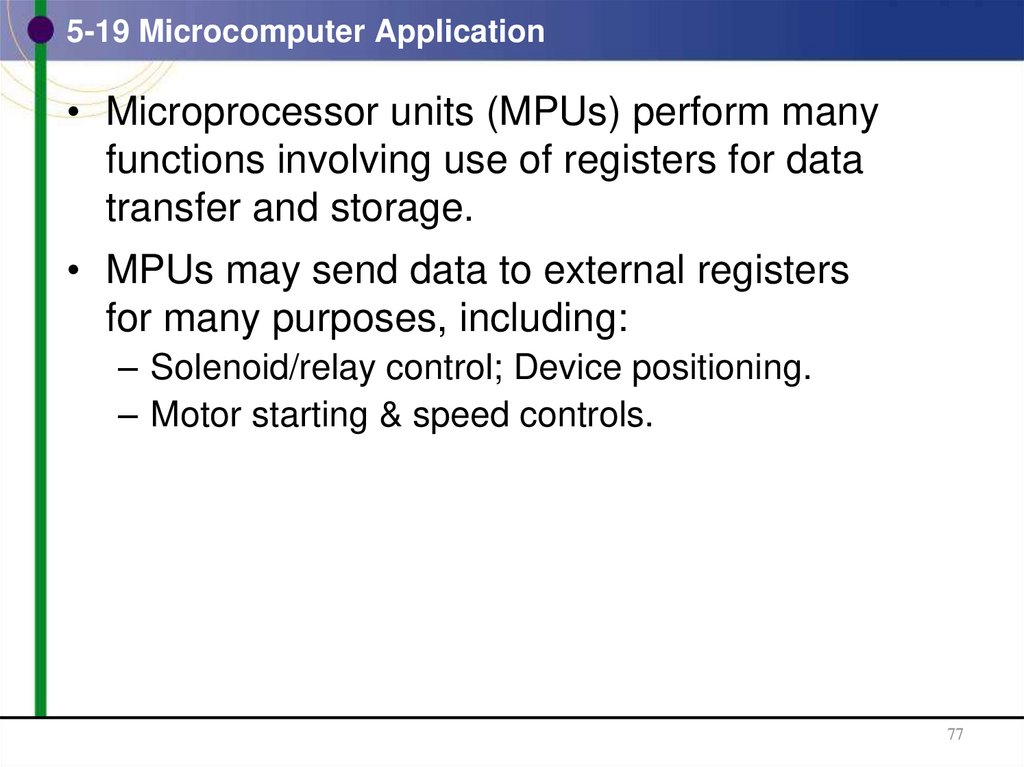 5-19 Microcomputer Application