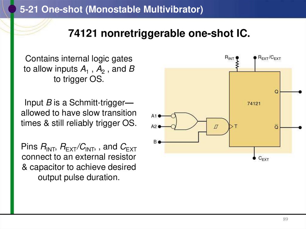 5-21 One-shot (Monostable Multivibrator)