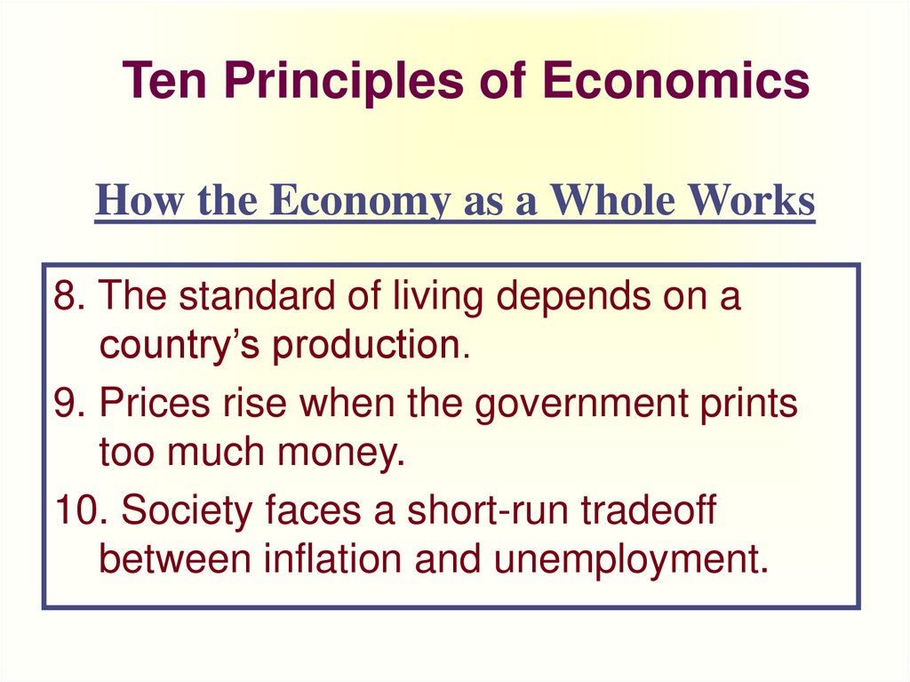 Ten Principles of Economics