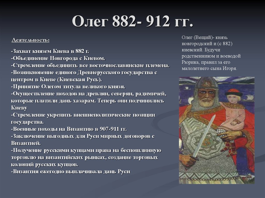 Вещий Олег князь 882. Олег 882-912 кратко. Захват Киева новгородским князем Олегом в 882 г.. Проект Олег 882-912.