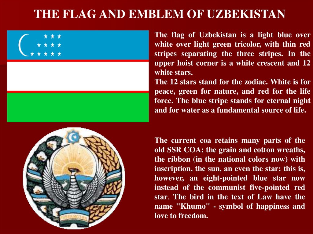 The Republic of Uzbekistan is one of the cradles of civilization. Located in the heart of the ancient Silk Route, it is a