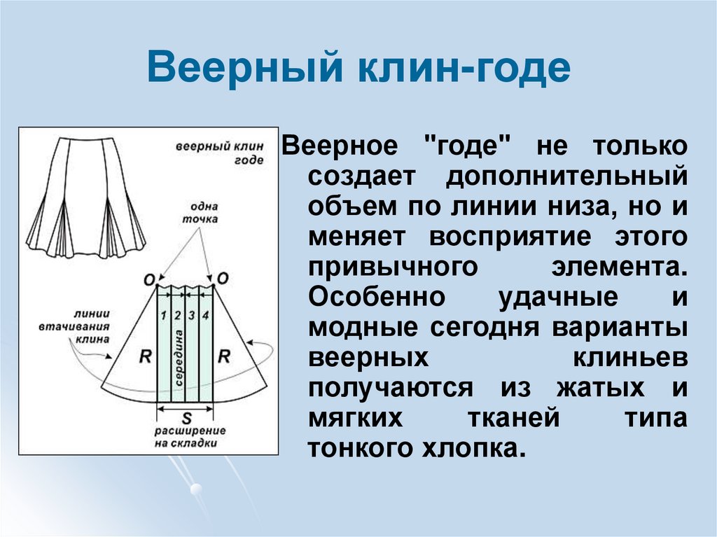 Основные конструкции юбок