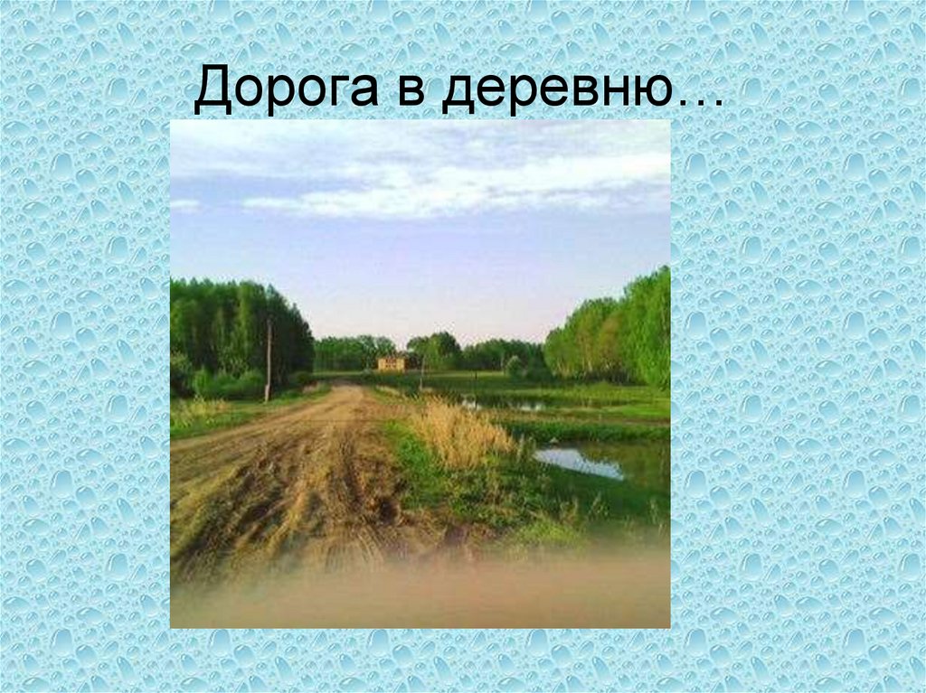 Дорога в деревню…