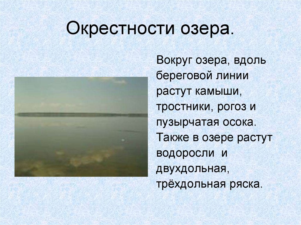 Окрестности озера.