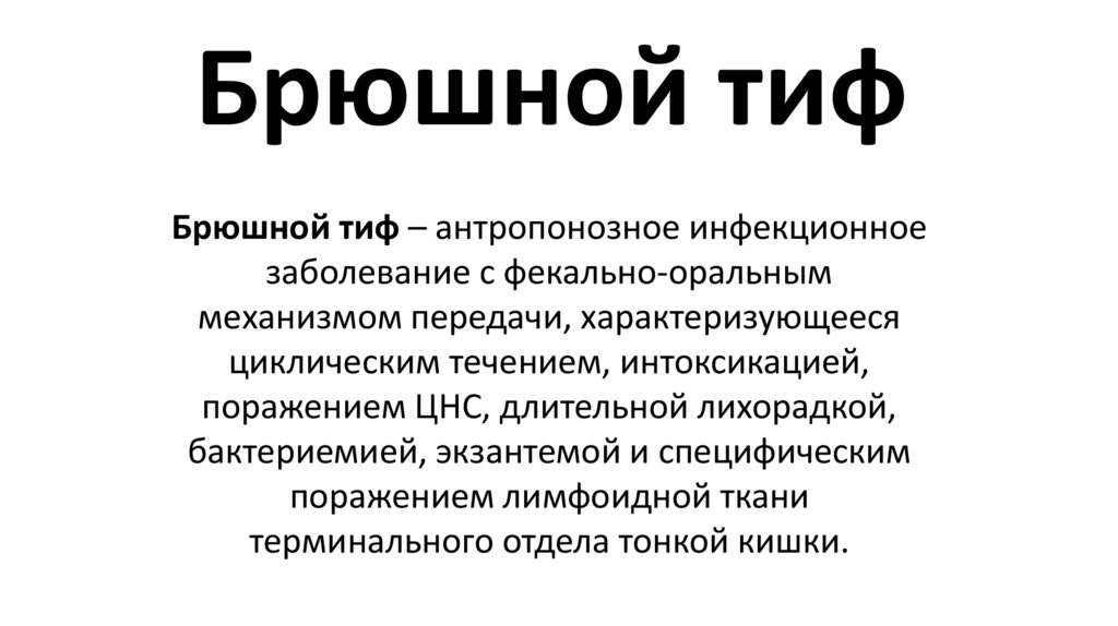 Брюшной тиф - презентация онлайн