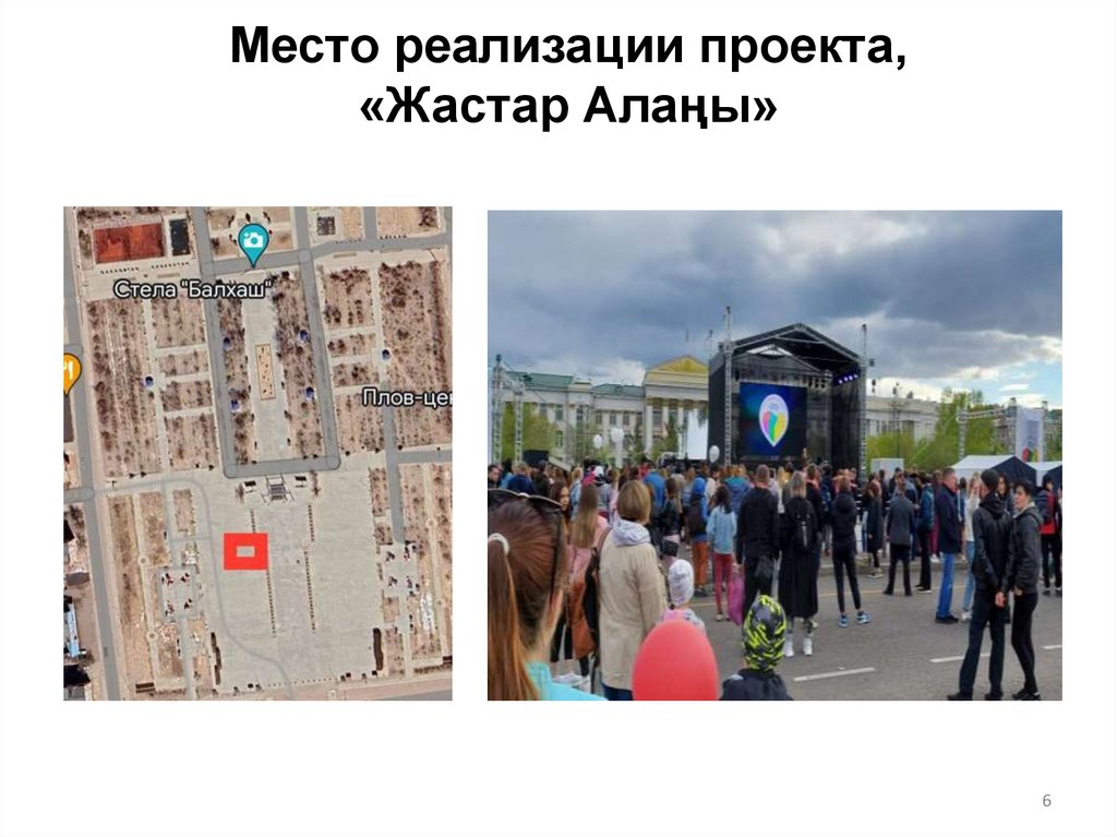 Место реализации проекта, «Жастар Алаңы»