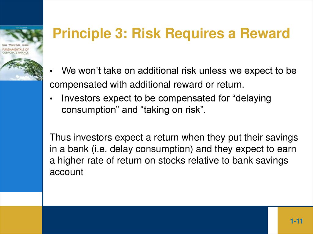 Principle 3: Risk Requires a Reward