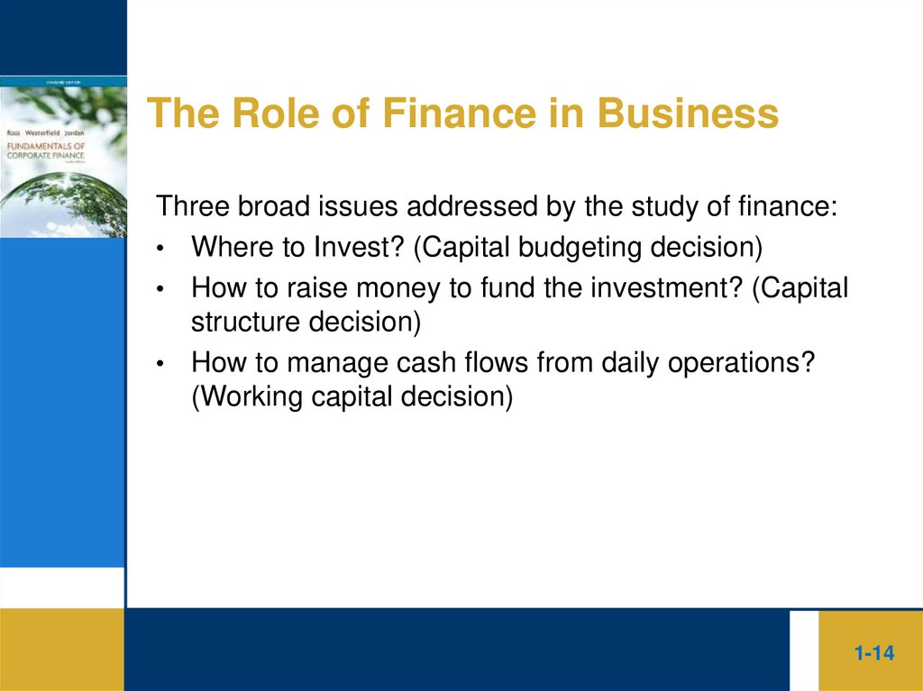 The Role of Finance in Business