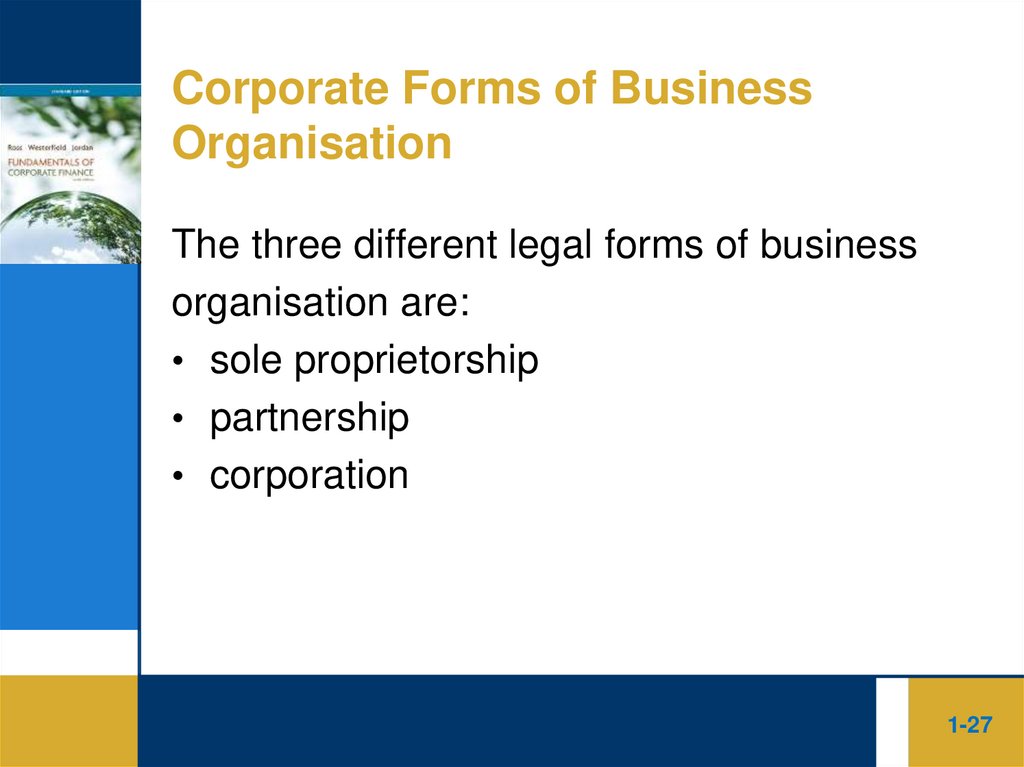 Corporate Forms of Business Organisation