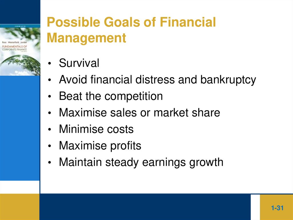 Possible Goals of Financial Management
