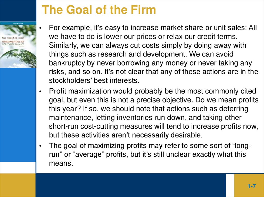 The Goal of the Firm