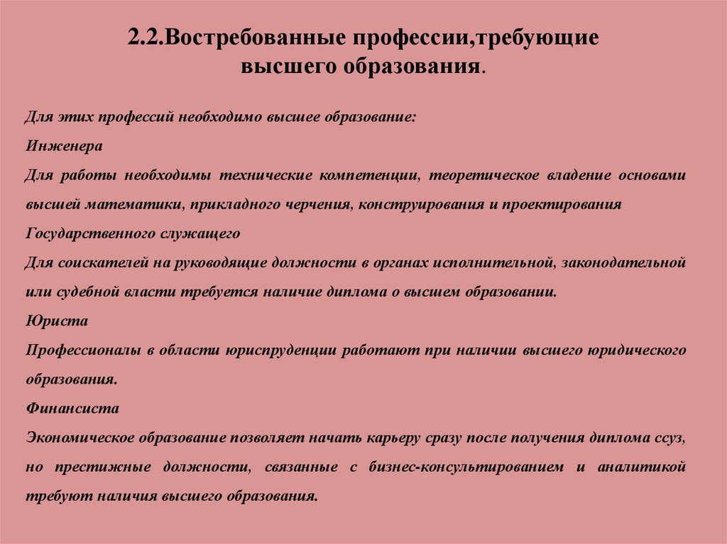 Востребованные профессии сейчас и 50 лет назад проект