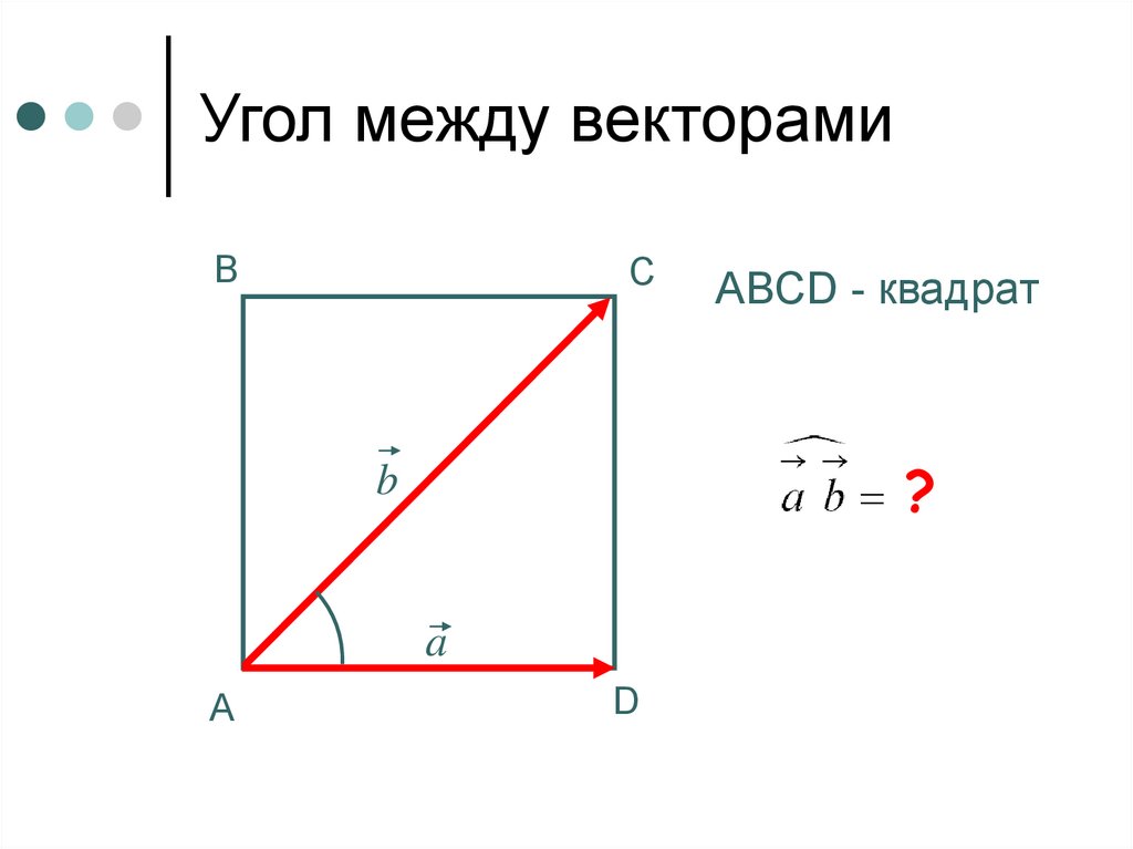 Определить угол между векторами в кубе. Угол между векторами. квадрат abcd. угол между векторами в кубе.