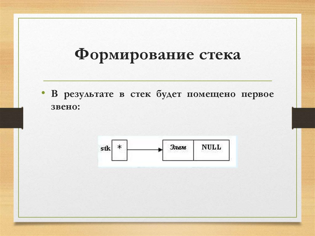 Формирование стека