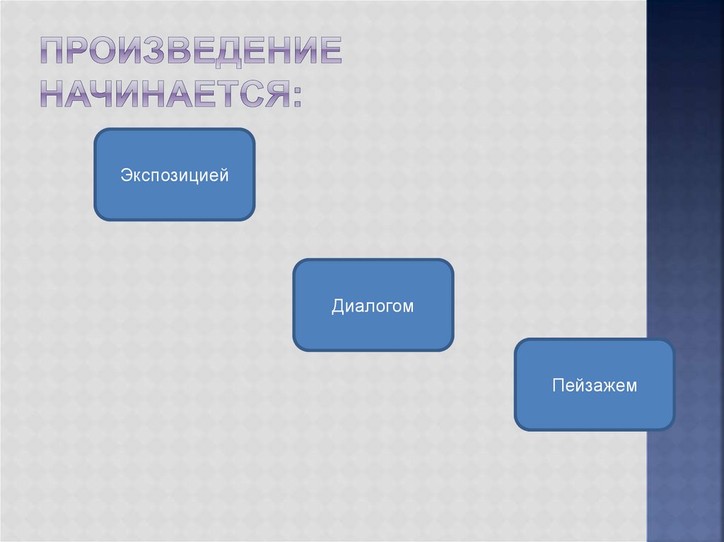 Произведение начинается: