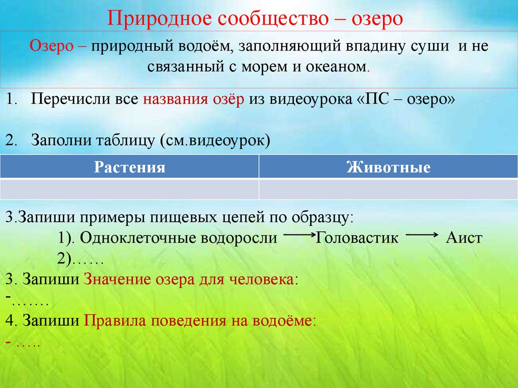 Природные сообщества (3 класс) - презентация онлайн