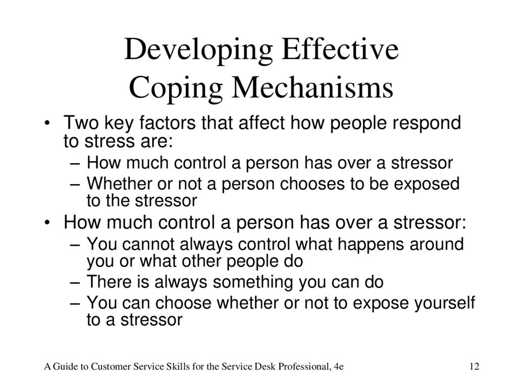 Developing Effective Coping Mechanisms