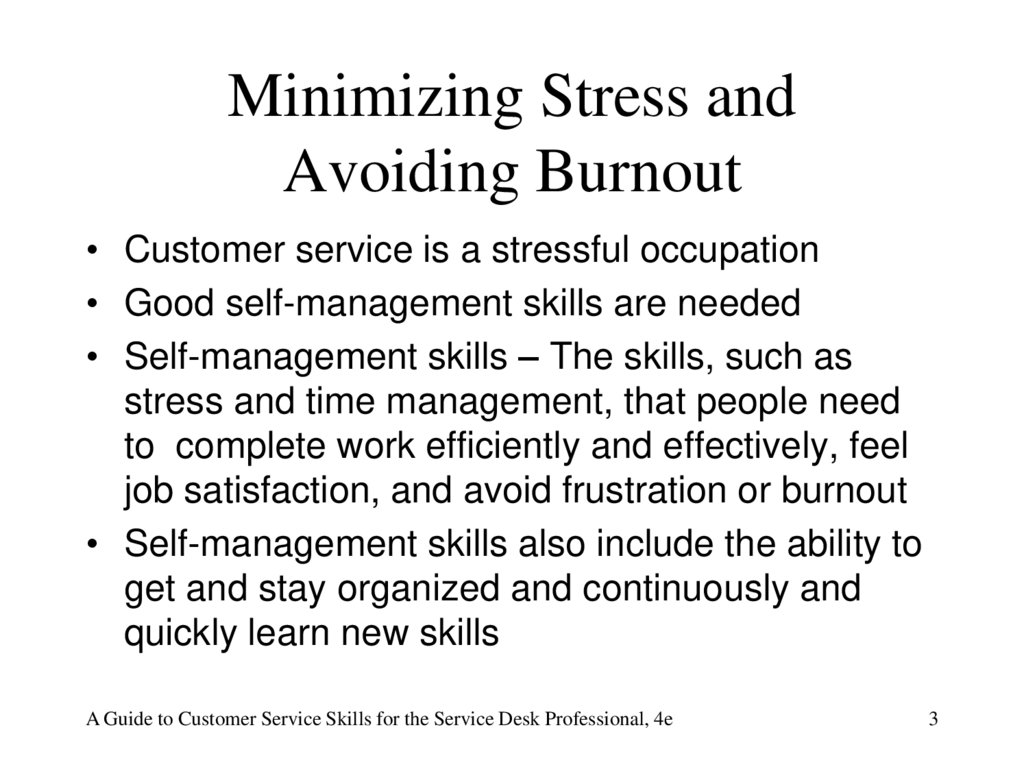 Minimizing Stress and Avoiding Burnout