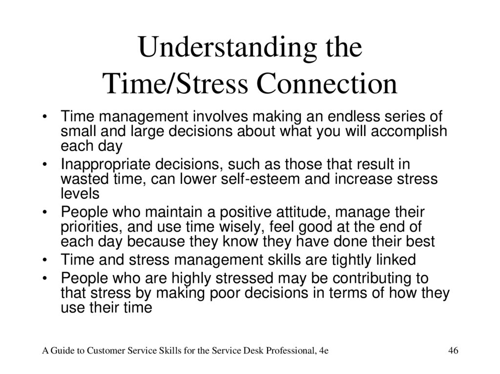Understanding the Time/Stress Connection