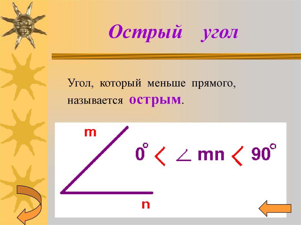 Острый смежный угол