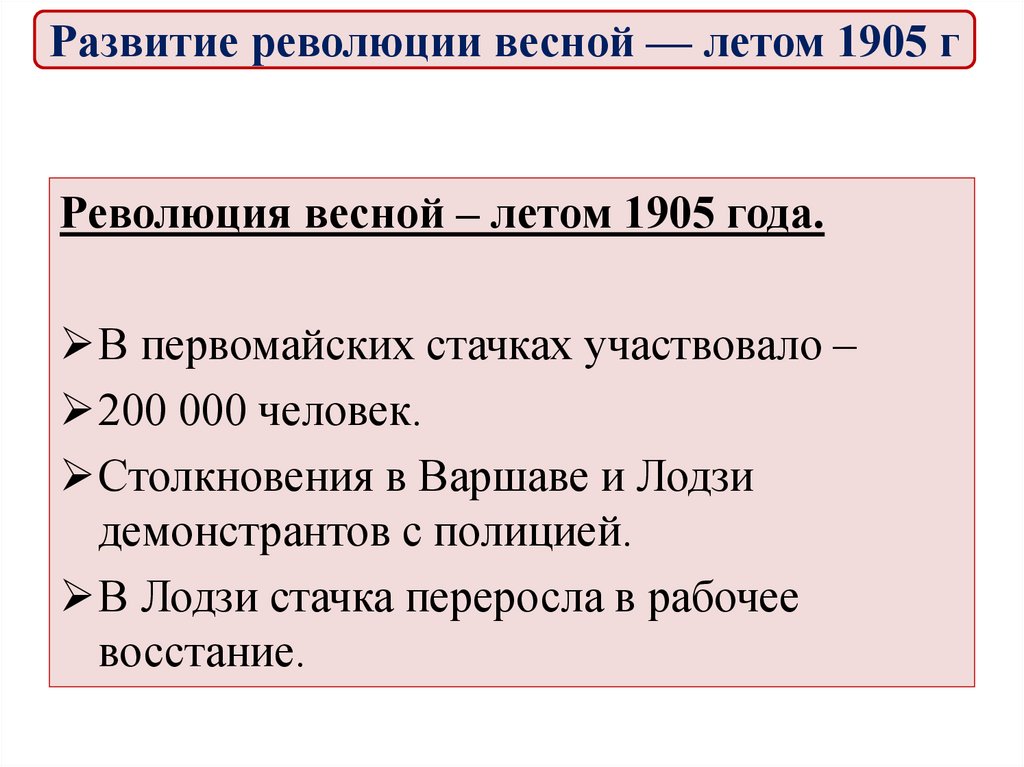 Революция относится к политике. Основные события первой Российской революции 1905-1907.