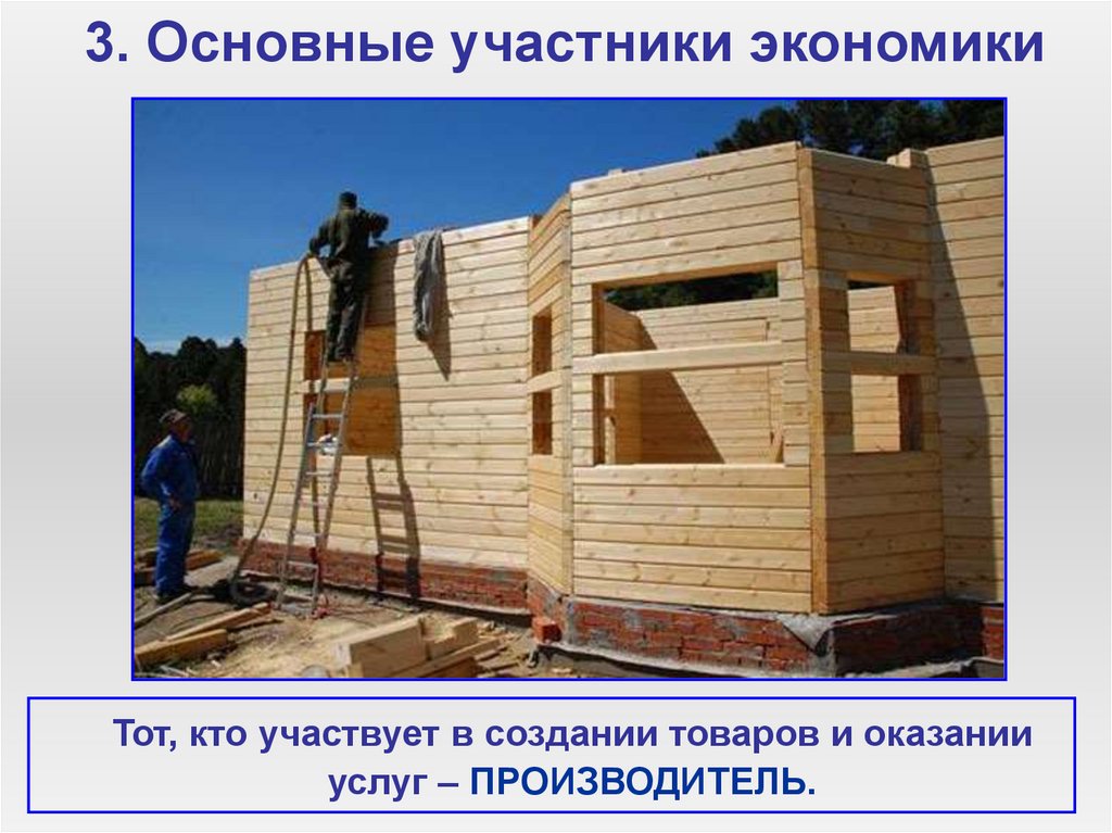 3. Основные участники экономики