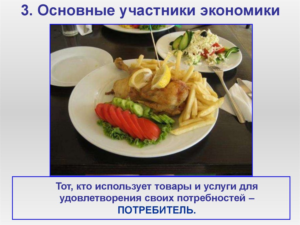 3. Основные участники экономики