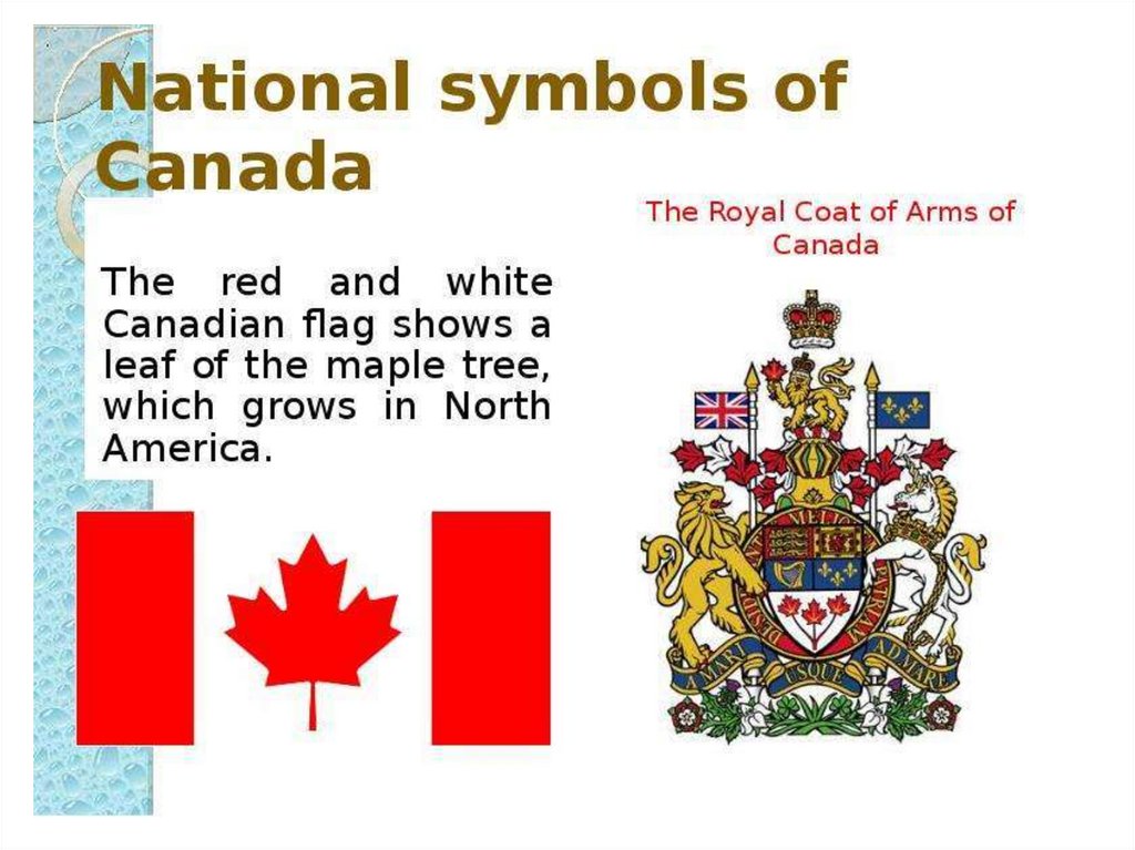 Презентация по английскому языку. Канаду по английскому языку. Канада на английском языке. Канада презентация на английском. Государственные символы Канады.
