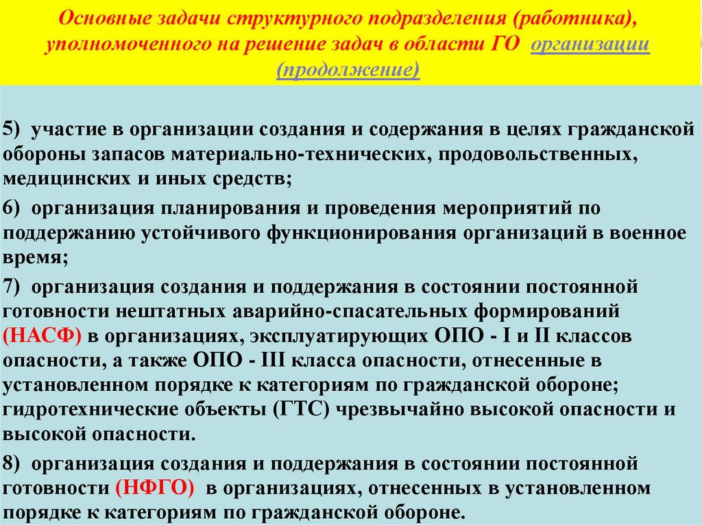 Основные задачи и функции подразделения. Подразделения работников. Основными задачами в области гражданской обороны являются:. Уполномоченный сотрудник.