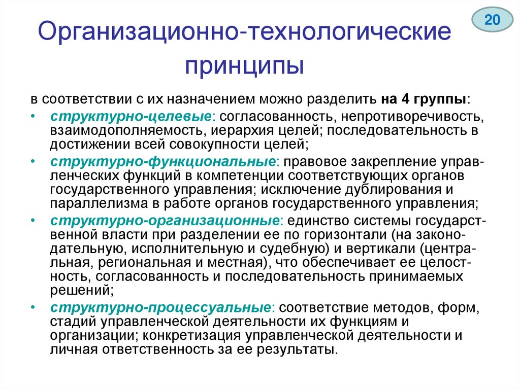 Технологические принципы. Организационно-технологические. Организационно-технологические принципы управления. Основные технологические принципы работы.