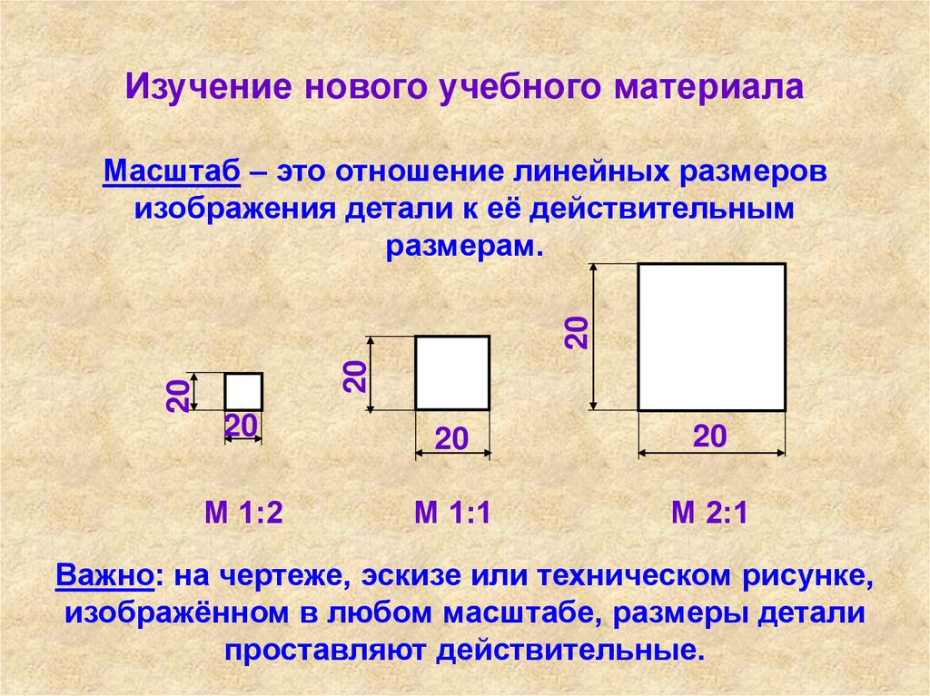 Отношение линейных размеров изображения