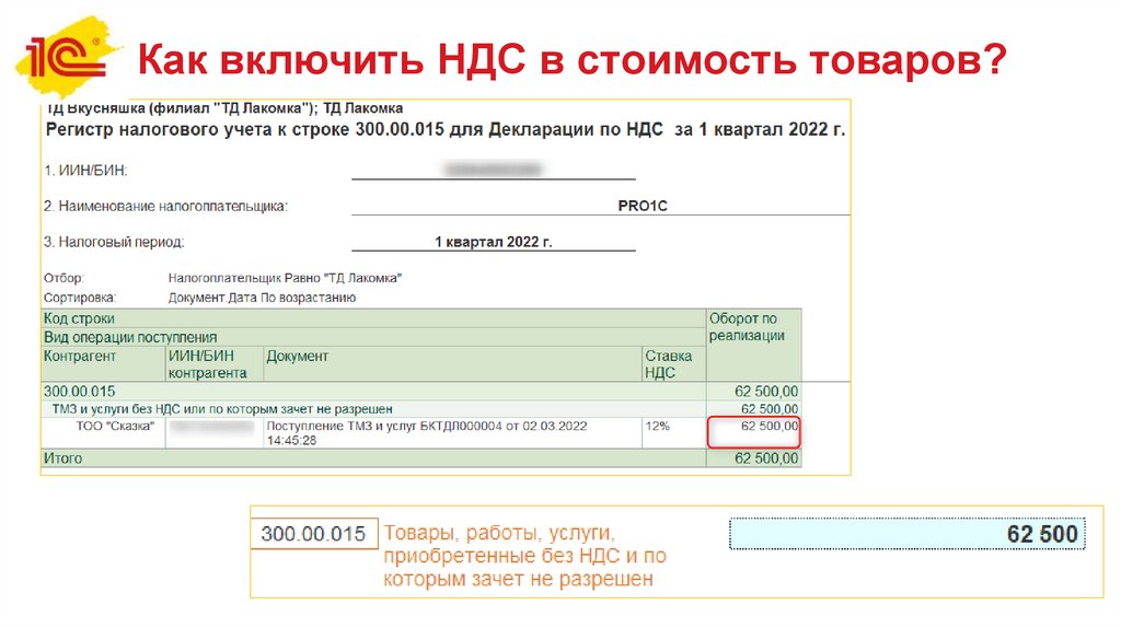 Отражен ндс по проданной продукции