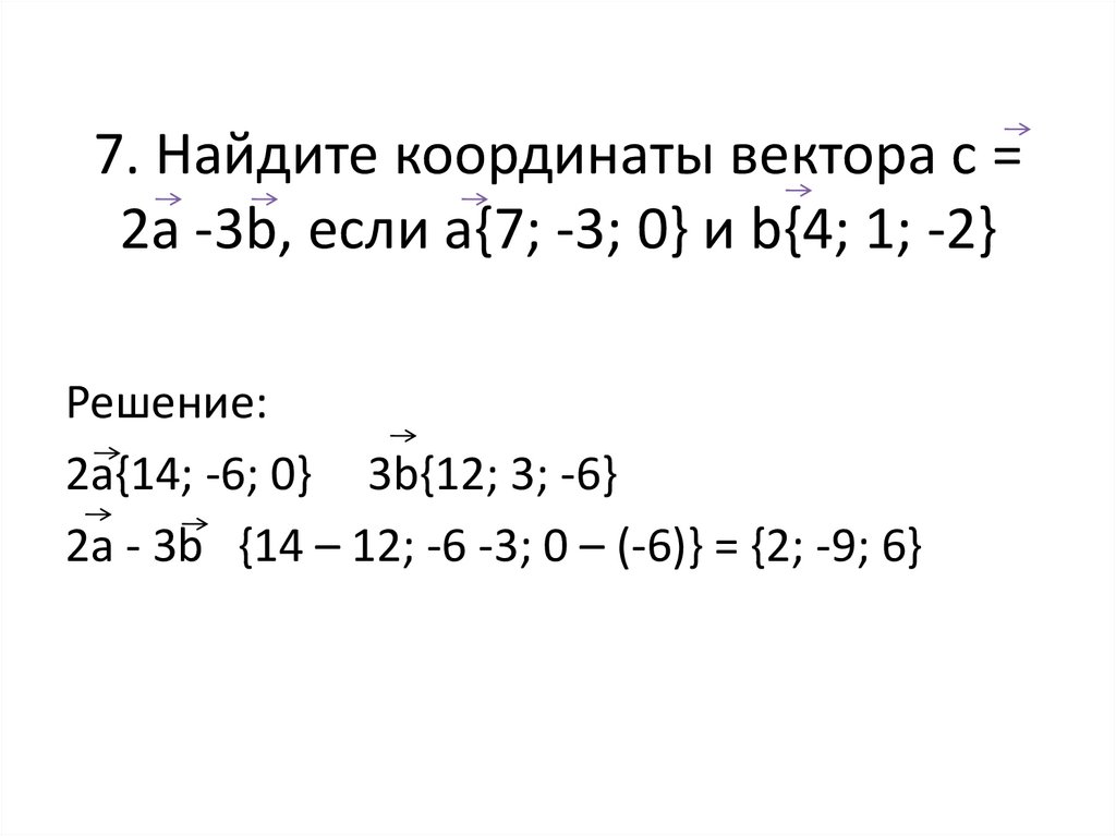 Координаты вектора 4 1