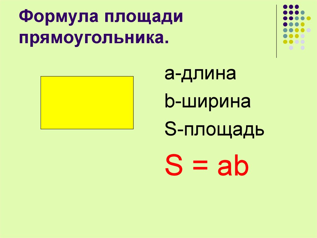 Длина прямоугольника формула. Формула площади прямоугольного прямоугольника. Примеры прямоугольников. Вывод формулы площади прямоугольника. Формула прямоугольника 5 класс.