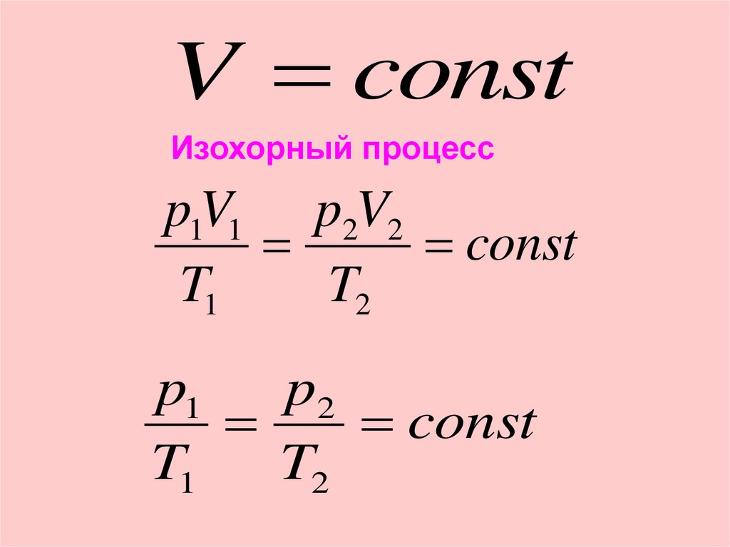 Изохорный процесс закон