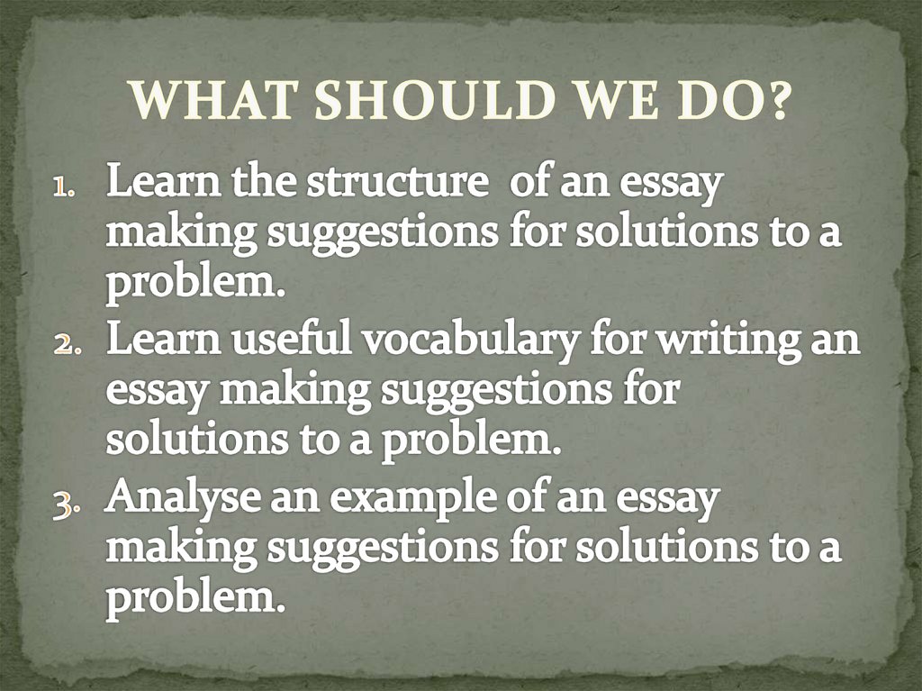 essay making suggestions