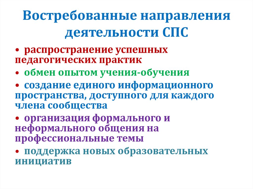 Направления деятельности академии