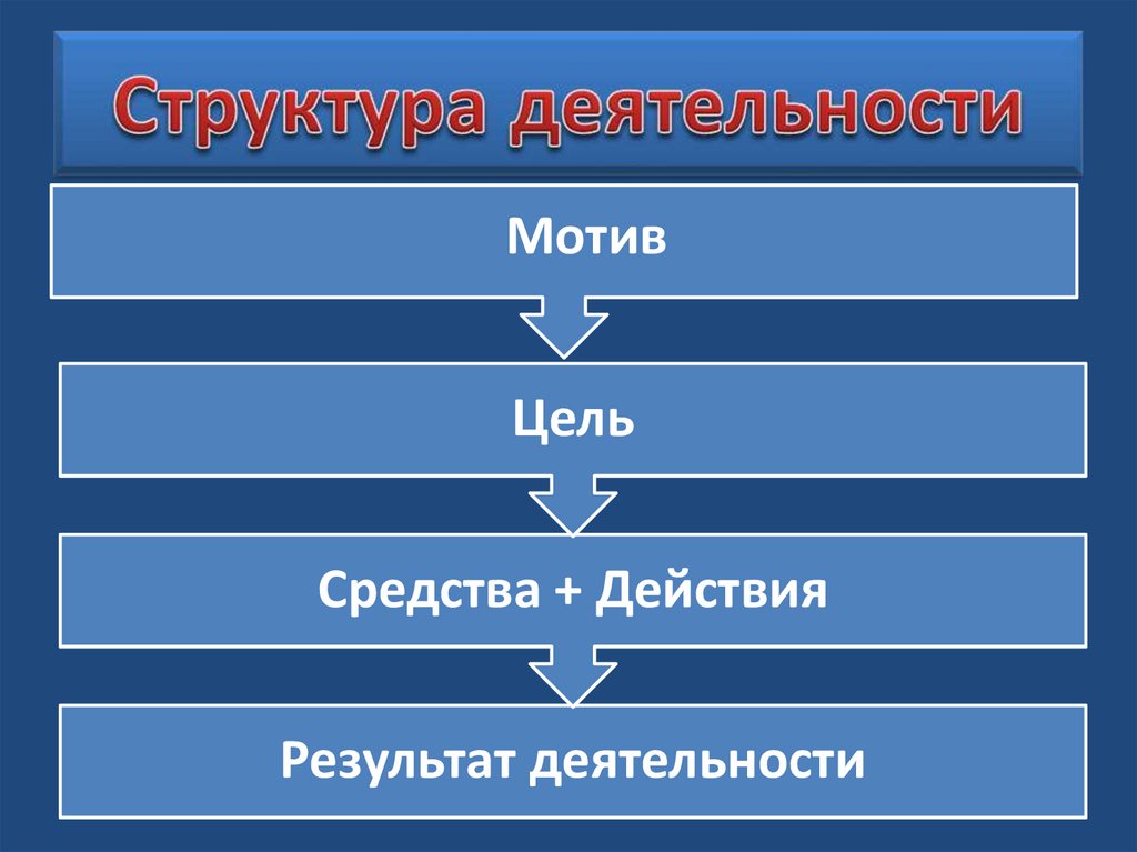 Структура деятельности личности