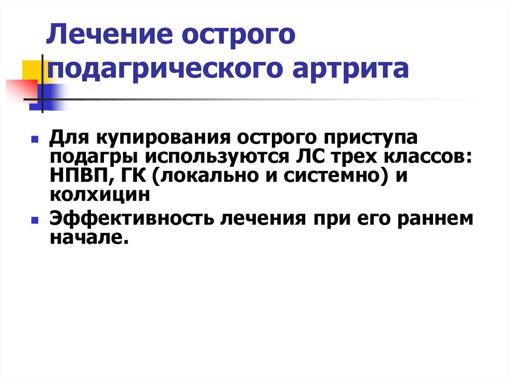 Чем снять острый приступ подагры. Препараты для купирования приступа подагры:. Купирование острого приступа подагры. Для купирования острого подагрического приступа. Купирование подагрического артрита.