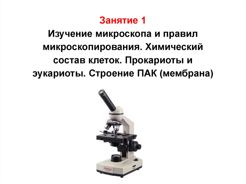 Изучение микроскопа